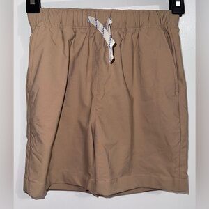 NWT Crewcuts Active Boys Khaki Tan Shorts Size 8 Elastic Drawstring Polyester